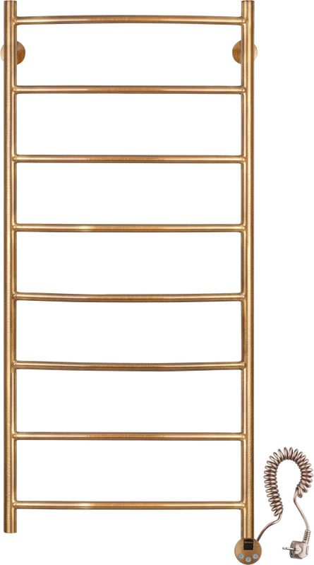 Полотенцесушитель электрический Secado Милан 1 105x55 см, подключение справа, бронза, лесенка, латунь