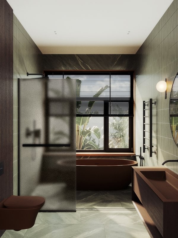 Душевая перегородка Maybahglass MGD-716-6у 119 см, профиль черный, стекло бронза матовое