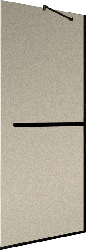 Душевая перегородка Maybahglass MGD-716-6у 119 см, профиль черный, стекло бронза матовое