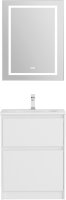 Мебель для ванной комнаты BelBagno Kraft 39 60 напольная, bianco opaco, раковина BB-8099-3-60