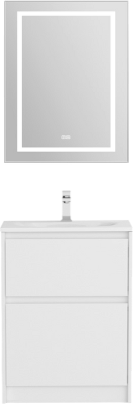 Мебель для ванной комнаты BelBagno Kraft 39 60 напольная, bianco opaco, раковина BB-8099-3-60