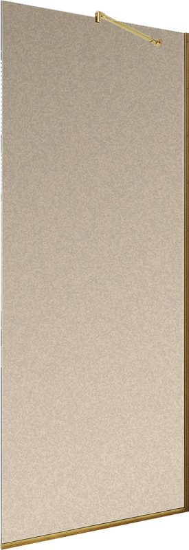 Душевая перегородка Maybahglass MGD-1354-3у 99 см, профиль золото, стекло бронза матовое