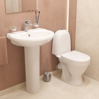 Унитаз-компакт напольный Sanita Виктория стандарт глянцевый белый