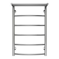 Полотенцесушитель Azario VERONA 500/800 c полкой водяной 5 пер. (1"-1/2" Полированный)