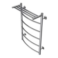 Полотенцесушитель Azario VERONA 500/800 c полкой водяной 5 пер. (1"-1/2" Полированный)