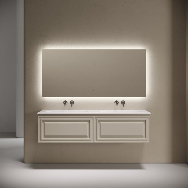 Мебель для ванной комнаты Sancos Very 160 подвесная, beige soft, раковина CN7023wx