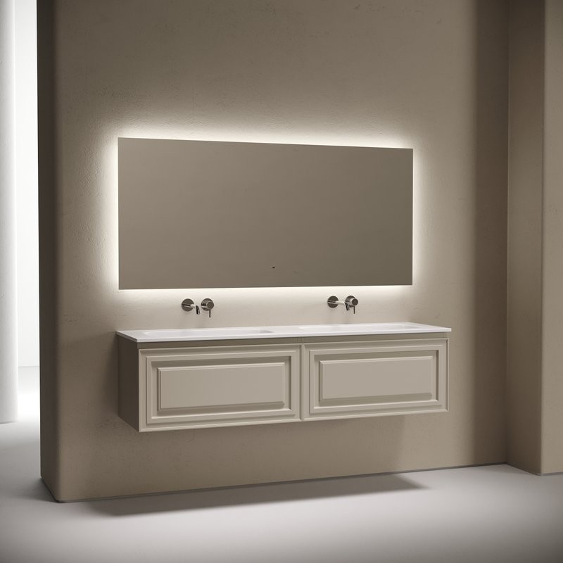 Мебель для ванной комнаты Sancos Very 160 подвесная, beige soft, раковина CN7023wx