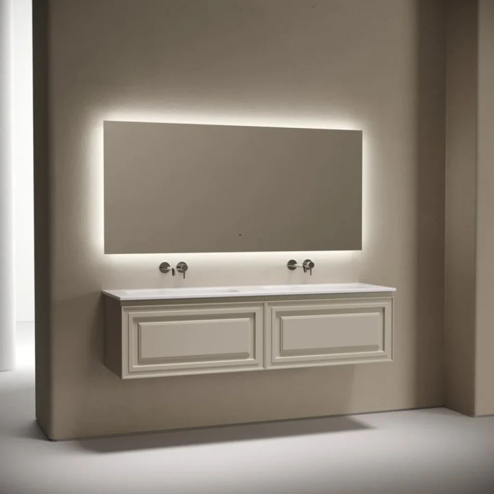 Мебель для ванной комнаты Sancos Very 160 подвесная, beige soft, раковина CN7023wx
