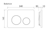 Система инсталляции для унитазов Ceramicanova Balance CN121002CH кнопка Square глянцевый хром