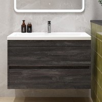 Тумба с раковиной Art&Max Family-M 90 подвесная, iron stone