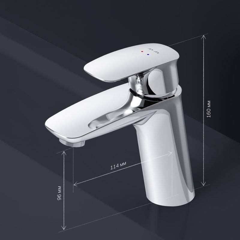 Смеситель для раковины AM.PM Spirit V2.1 F71A82100 с донным клапаном