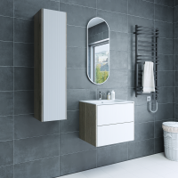 Шкаф-пенал для ванной Sanflor Диана дуб шерман, белый