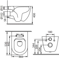 Унитаз подвесной Allen Brau Reality 4.32006.20 белый
