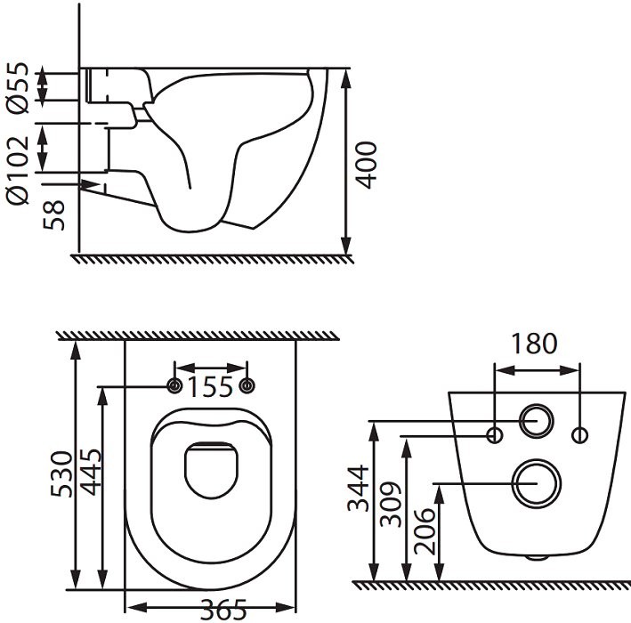 Унитаз подвесной Allen Brau Reality 4.32006.20 белый