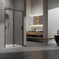 Душевая дверь Vincea Slim VDS-6SL130CLB, 1300, черный, стекло прозрачное