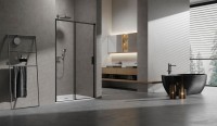 Душевая дверь Vincea Slim VDS-6SL130CLB, 1300, черный, стекло прозрачное