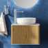 Мебель для ванной STWORKI Ноттвиль 60 дуб верона, с отверстием под смеситель, подвесная (комплект, гарнитур)