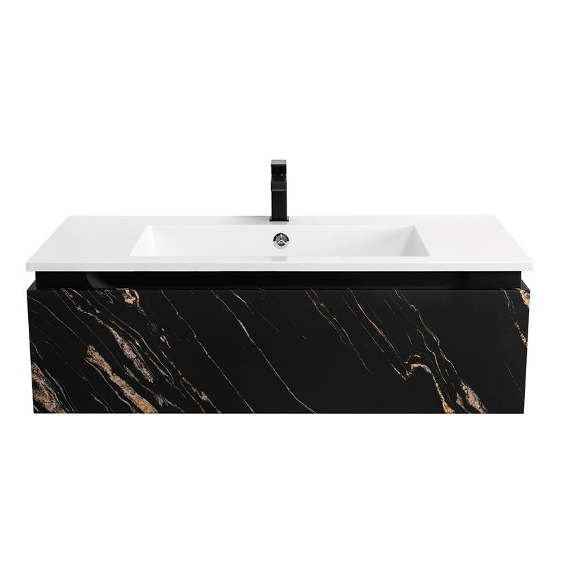 Тумба под раковину Cezares Slider 100 подвесная, 1 выкатной ящик, черный фьюжн