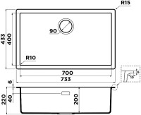 Мойка кухонная Omoikiri Yamakawa 75T-Integra-BL черная
