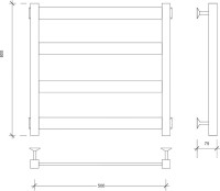 Полотенцесушитель водяной Secado Комано 1 60х50 60x55 см, хром, лесенка