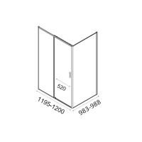 Душевой уголок Aquanet Pleasure Evo AE65-N120-BT 120х100, профиль матовый черный, стекло прозрачное