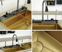 Мойка кухонная Ceruttispa Gloria Nano Gold, золотая