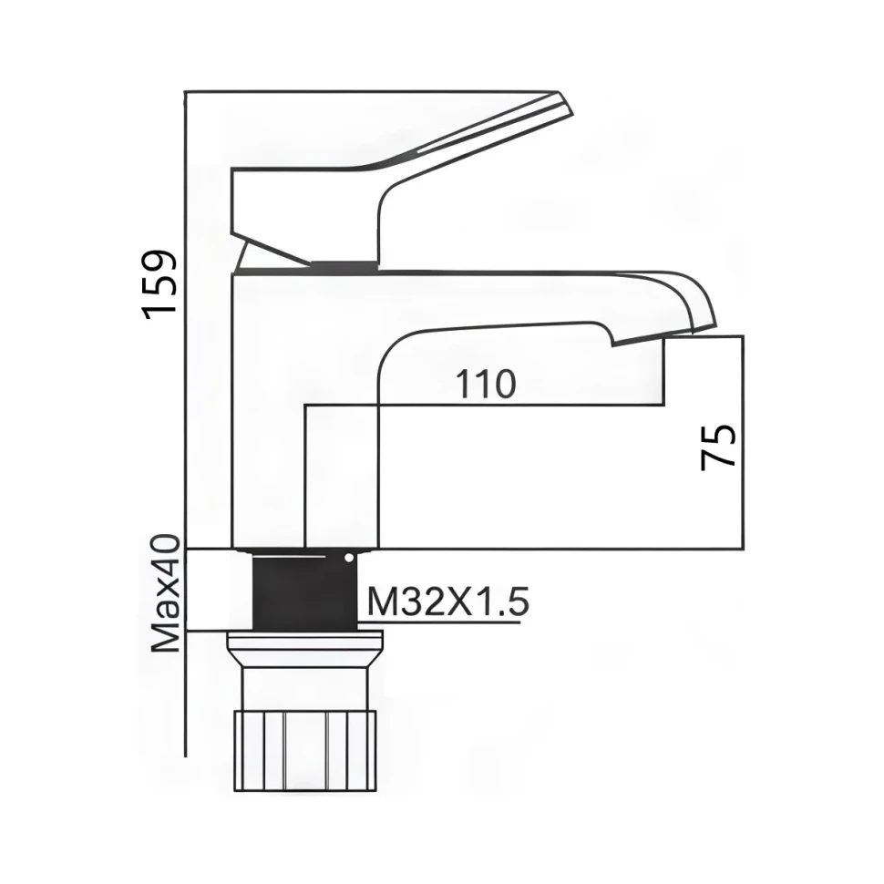Смеситель для раковины Maretti Елена EA32RF163, хром