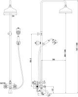 Душевая стойка Lemark Vintage LM2862B