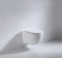 Унитаз подвесной beWash Lusso BKWHR004550 безободковый, с микролифтом, белый глянец