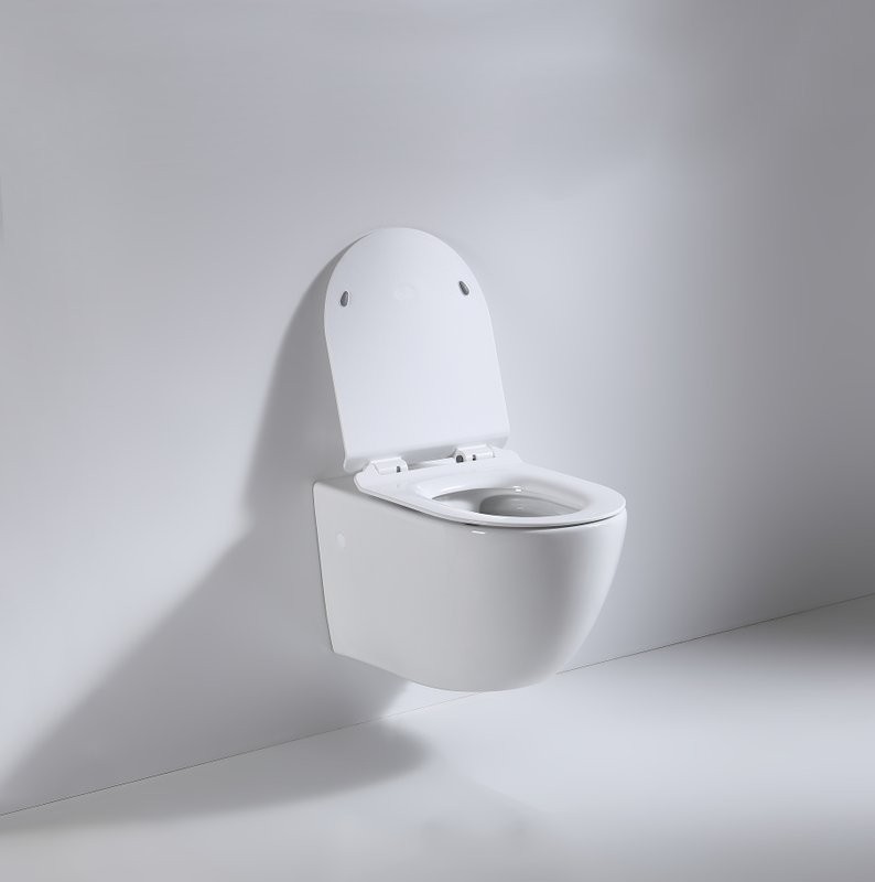 Унитаз подвесной beWash Lusso BKWHR004550 безободковый, с микролифтом, белый глянец