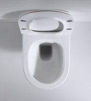 Унитаз подвесной beWash Lusso BKWHR004550 безободковый, с микролифтом, белый глянец