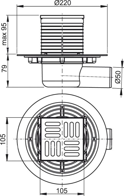Душевой трап AlcaPlast APV APV101
