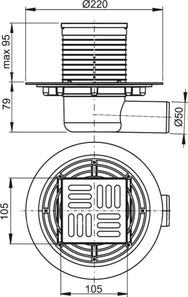 Душевой трап AlcaPlast APV APV101