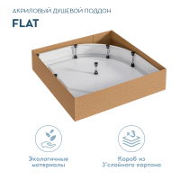 Поддон для душа 1MarKa Flat 1/4, 100х100