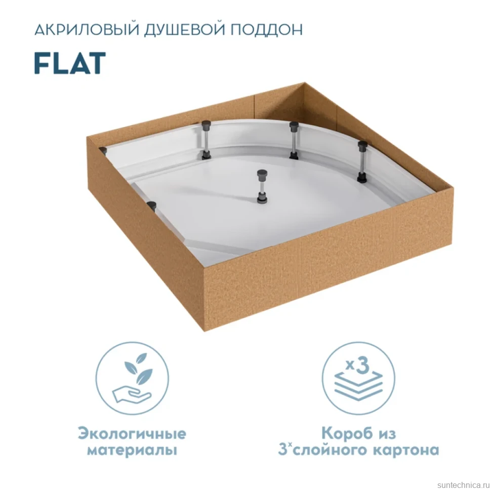 Поддон для душа 1MarKa Flat 1/4, 100х100
