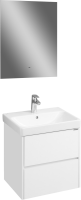 Мебель для ванной комнаты AQUATON Сканди 55 белый глянец, белый матовый, зеркало DIWO Элиста