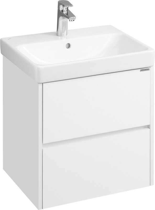 Мебель для ванной комнаты AQUATON Сканди 55 белый глянец, белый матовый, зеркало DIWO Элиста