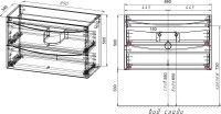 Тумба под раковину Style Line Бергамо Мини 90 Люкс Plus подвесная, антискрейтч серая