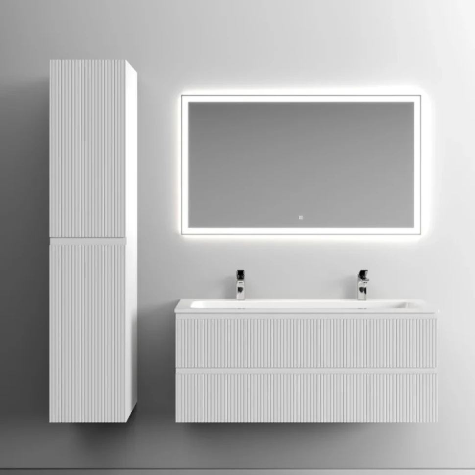 Тумба с раковиной Sancos Snob T 120 см, bianco, раковина CN7016