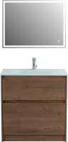 Мебель для ванной комнаты BelBagno Kraft 80 напольная, rovere tabacco, раковина BB810/465-LV-VTR-BO
