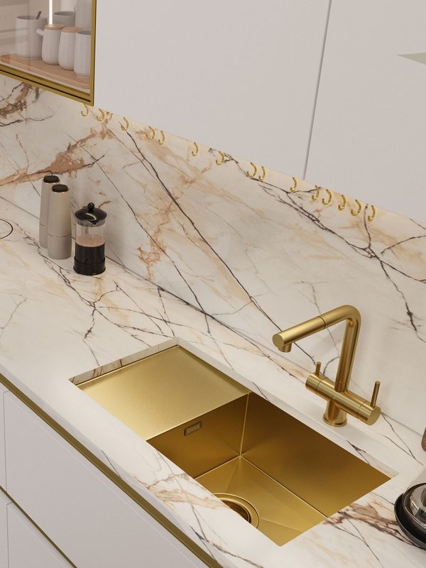 Мойка кухонная Emar PVD EMB-124 PVD Nano Golden