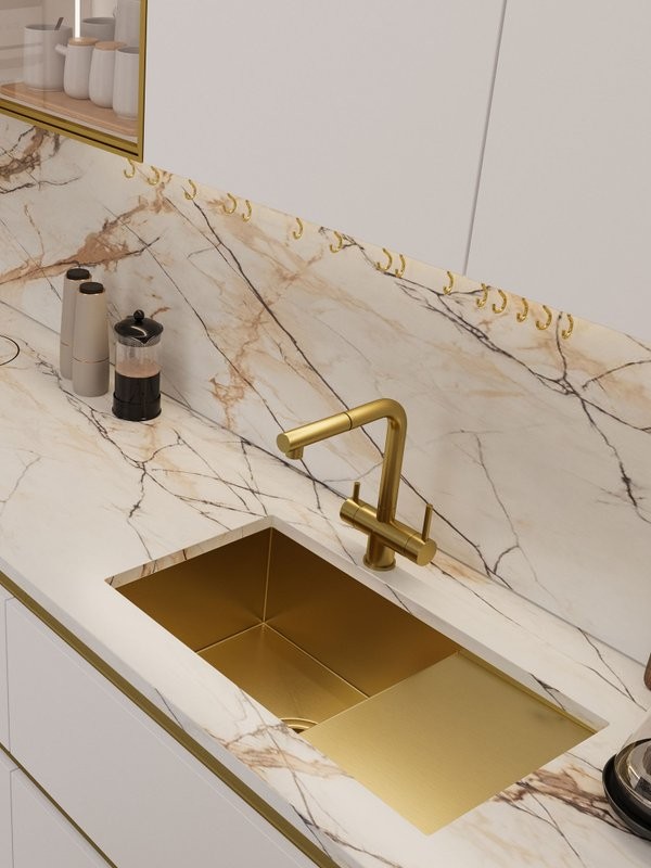 Мойка кухонная Emar PVD EMB-124 PVD Nano Golden