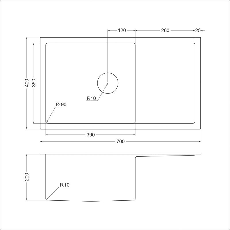 Мойка кухонная Emar PVD EMB-124 PVD Nano Golden