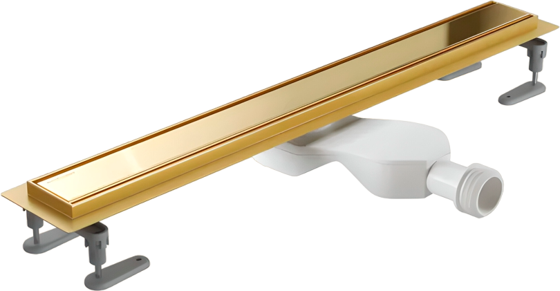 Душевой трап (лоток) Excellent Stilio Gold INEX.1515.800.R.GL 80 см, с декоративной решеткой