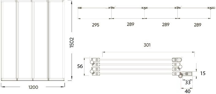 Шторка на ванну Veconi Palau PL-74R 120 см