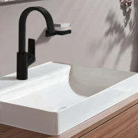 Смеситель для раковины Hansgrohe Vivenis Vivenis 75032670 матовый черный Смеситель для раковины Hansgrohe Vivenis Vivenis 75032670 матовый черный