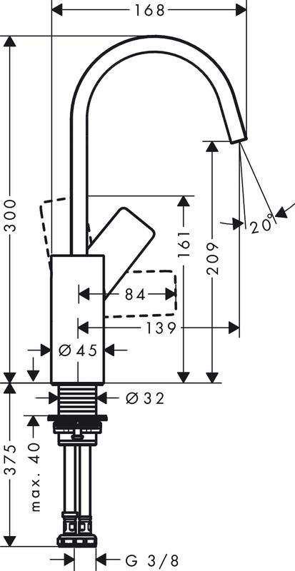 Смеситель для раковины Hansgrohe Vivenis Vivenis 75032670 матовый черный