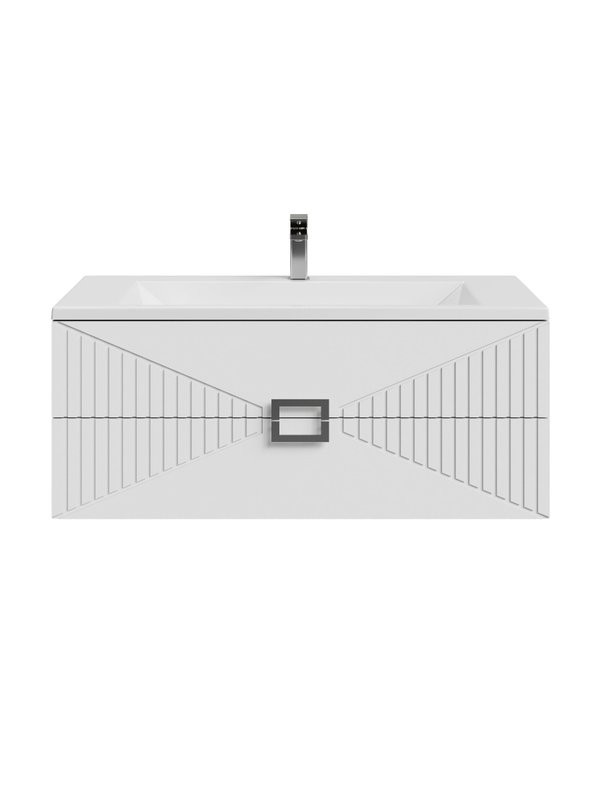 Тумба под раковину без столешницы Grossman Луксор 100 матовая белая