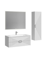 Тумба под раковину без столешницы Grossman Луксор 100 матовая белая