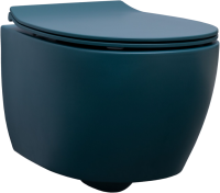 Унитаз подвесной Allen Brau Fantasy 4.11004.PT безободковый, с микролифтом, петроль